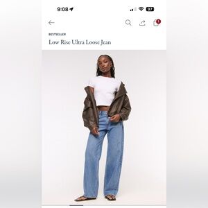 Abercrombie & Fitch Light Blue Wide Leg Jeans